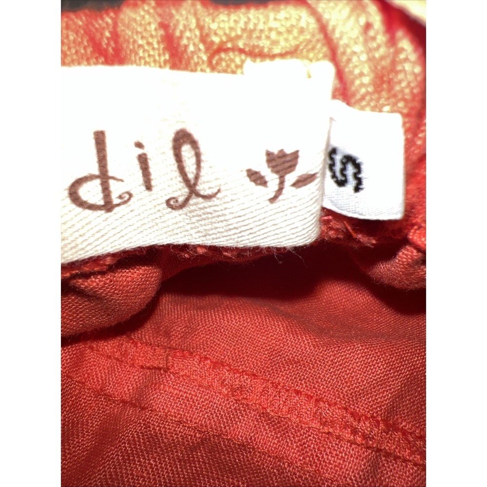 Bodil ORANGE 100% Linen Skirt SIZE SMALL MADE IN THE USA - Picture 6 of 7